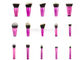 100% van de Make-upborstels van de veganistwreedheid Vrij Schitterend Roze Fabelachtig de Douane Privé Etiket