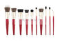 Premium Prefessional Synthetic Makeup Brush Set With Shiny Red Handle