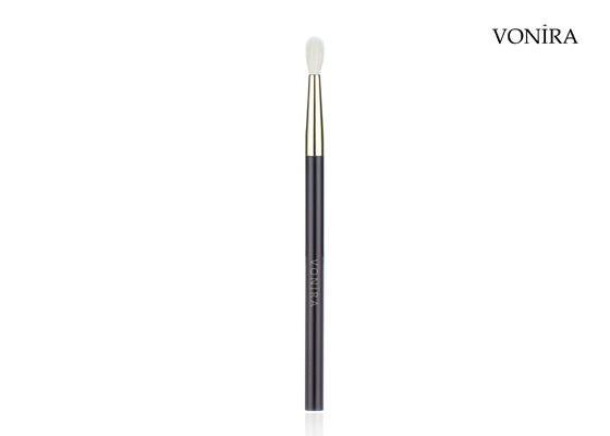 Vonira Custom Groothandel Natuurlijk wit geitenhaar Vlak donkerbruin Handvat Klein Detail Oogblending Make-up Borstel