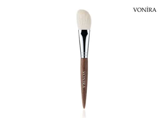 Vonira Custom Groothandel Natuurlijk Wit Geitenhaar Bruin Ebony Handle Gezicht Make-up Contour Blush Borstel