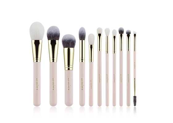 Vonira Brand New Basic 11 Pieces Make-up Brushes Collection Set de Brochas de Maquillaje Professionele Roze Goud Naakt Kleur