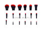 Synthetisch Haar van de het Duovezel van 18 de Make-upborstels van het Stuk Privé Etiket de Borstelreeks