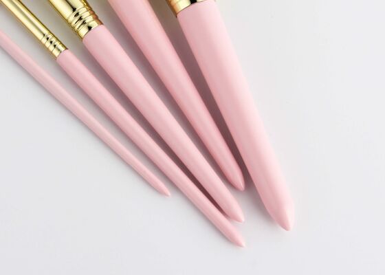 Vonira Beauty Schuine Buffer Foundation Kwast met Veganistisch, Dierproefvrij Taklon Synthetisch Haar en Recyclebare Berkenhouten Handvat