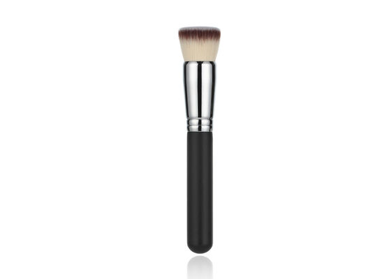 Vonira Beauty Luxe Flat Top Kabuki Make-up Foundation Kwast Met Zilveren Koperen Ferrule Houten Handvatten