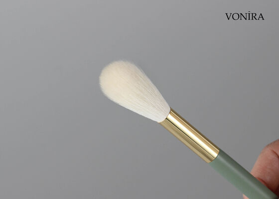 Vonira Custom Groothandel Natuurlijk Wit Geitenhaar Make-up Lange Blending Poederkwast met Private Label Service