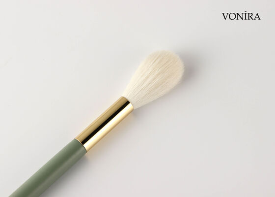 Vonira Custom Groothandel Natuurlijk Wit Geitenhaar Make-up Lange Blending Poederkwast met Private Label Service