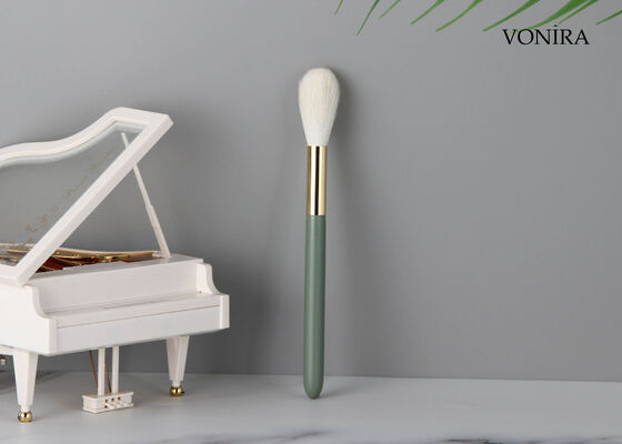 Vonira Custom Groothandel Natuurlijk Wit Geitenhaar Make-up Lange Blending Poederkwast met Private Label Service