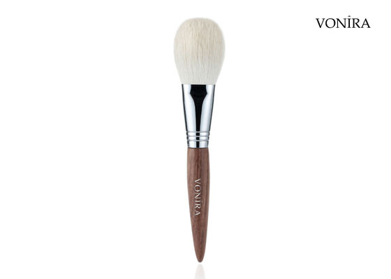 Vonira Custom Groothandel Natuurlijk Wit Geitenhaar Bruin Ebbenhout Handvat Gezichtsmake-up Poeder Bronzer Kwast