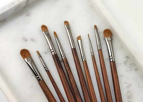 Borstel van de het Oogkleur van de Vonira de Handcrafted Hoekige Oogschaduw met Eekhoornhaar
