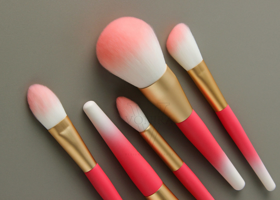 Vonira 15 Borstels van de Stukkenmake-up Geplaatst Gouden Metalen kapgradiënt Witte Roze Kleur