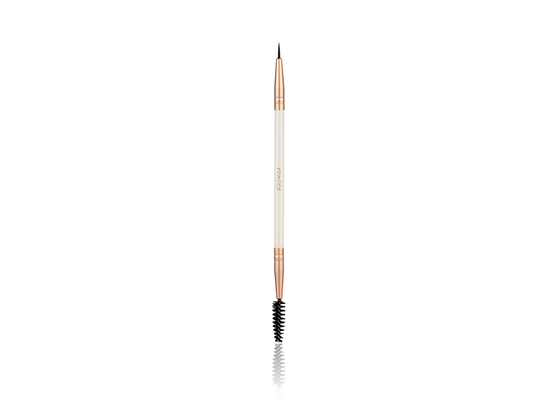 Vonira Beauty Dual Eyeliner Mascara Make-up Brush Dubbele Einde Met Aluminium Ferrule Birch Houten Handle