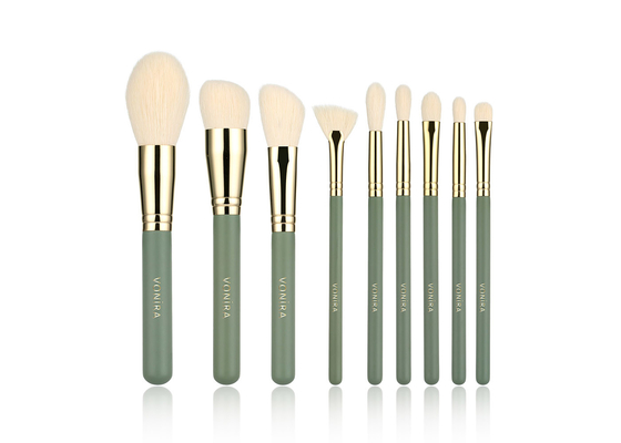 Van de de Vezelmake-up van de Voniraschoonheid 9PCS Groene Synthetische van de Borstel Vastgestelde Brochas Maquillaje de Make-upborstels